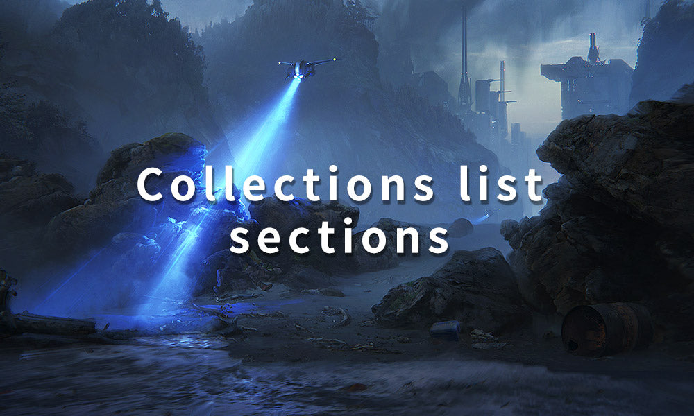 Collections list sections
