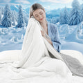 FineMay Cooling Comforter Queen Size, Double-Sided Cooling Blanket for Hot Sleepers & Night Sweats, Arc-Chill Q-Max > 0.4 Breathable Ice Blanket, Lightweight Cold Comforter (80''x90'', Light Grey)